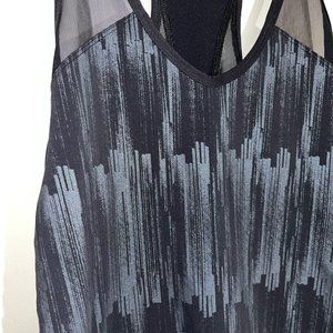 lululemon Women's striped black athletic Tank Top; size medium